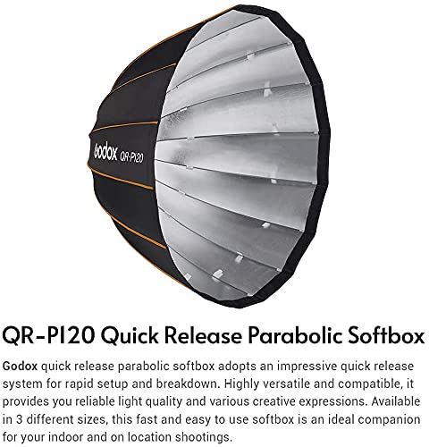 Godox QR-P120 120cm パラボリックソフトボックス グリッド付き Amazon | Godox QR-P120 120CM パラボリックソフトボックス